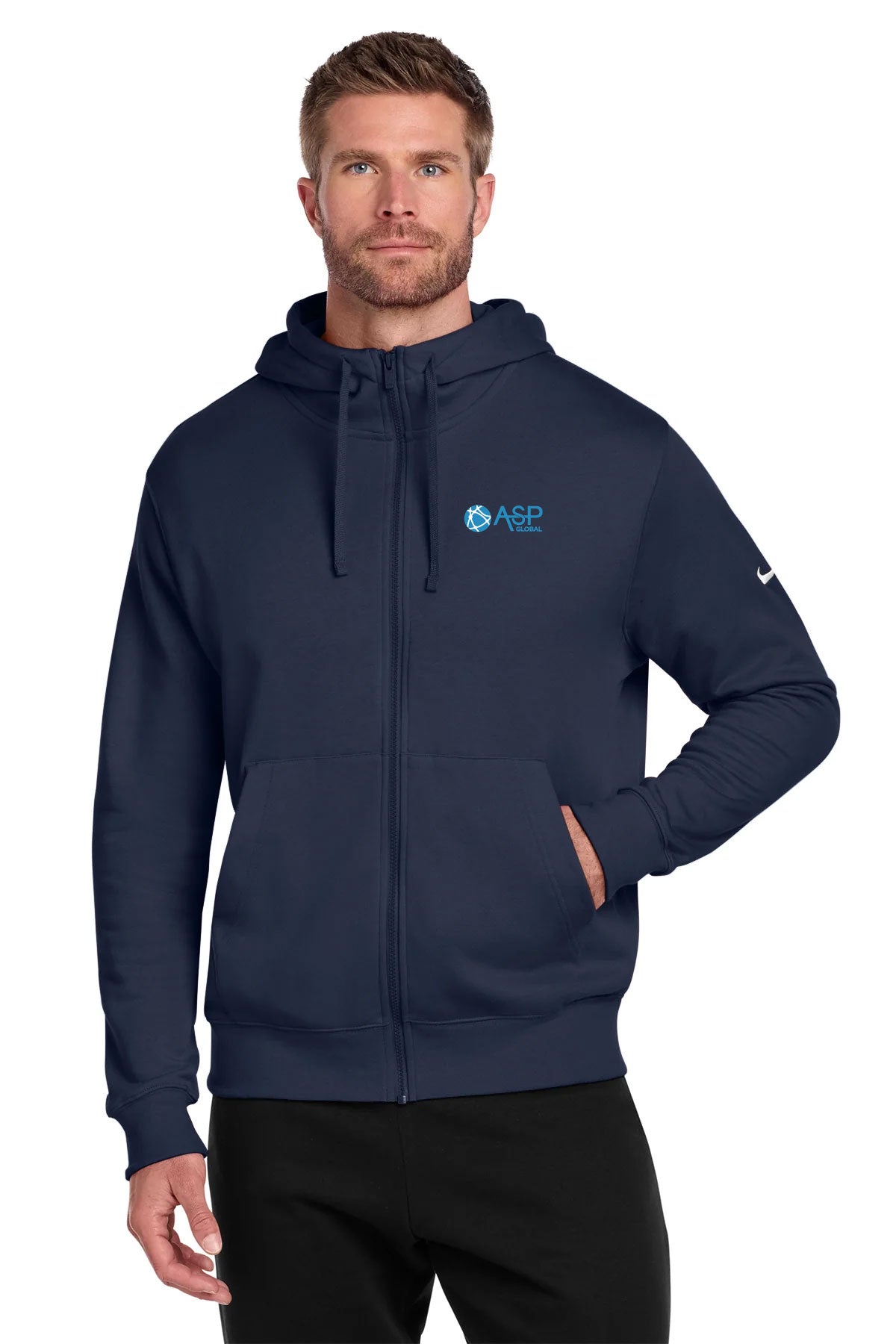 Nike Club Fleece Sleeve Swoosh Full-Zip Hoodie